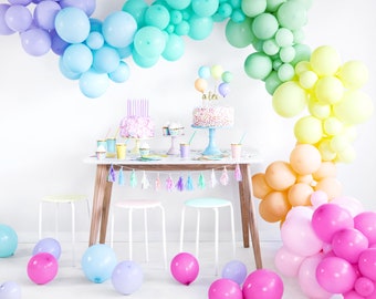 DIY Rainbow Balloon Garland, Any size, Pastel Coloured Balloon Arch, Rainbow Balloon Arch, Rainbow Balloon Garland, Rainbow Party Decor