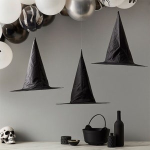 Hanging Witch Hats, Pack of 3, Halloween Decorations, Witch Hat, Hanging Halloween Decorations, Outdoor Halloween Decor, Halloween Witch