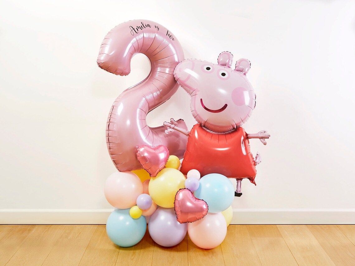 DIY Large Peppa Pig Balloon Sculpture Peppa Pig Balloon Etsy