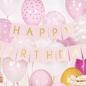 Pastell Rosa alles Gute zum Geburtstag Banner, Rosa alles Gute zum Geburtstag Banner, alles Gute zum Geburtstag Girlande, Rosa alles Gute zum Geburtstag Girlande, Rosa alles Gute zum Geburtstag