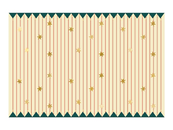 Beautiful Stripes and Stars Print Paper Table Cover, 180 x 120 cm, Vintage Circus Themed Party, Circus Table Cover, Circus Themed Table
