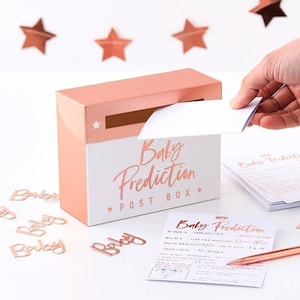 Soldes : coffrets et cartes de prédiction de sexe en or rose, cartes de prédiction de genre, article de prédiction de genre, fête de révélation du genre, article de prédiction de genre