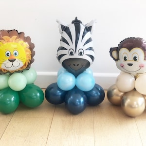 DIY Mini Safari Balloon Sculptures, Colours of your Choice, Mini Foil Balloons, Wild One Birthday Decorations, Jungle, Lion, Safari Themed