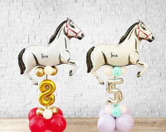 DIY Personalised Horse Stand, Horse Balloon, Horse Balloon Stack, Horse Decorations, Horse Foil Balloon, Horse Balloon Sculpture