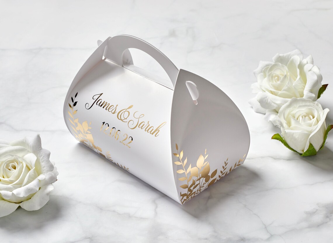 Luxurious Personalised Boxes With Foil Gold Personalised Cake Etsy UK
