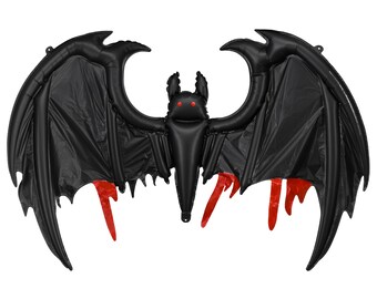 ハロウィン コウモリバルーン、コウモリバルーン、120 x 81 cm、吊り下げ式コウモリデコレーション、ハロウィンデコレーション、ハロウィンパーティーデコレーション