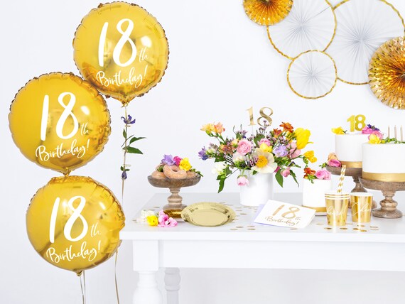 ALEGRE Tovaglioli 18° Compleanno Ragazze – 20 Pezzi Oro Rosa Con Coriandoli, Decorazione Tavola Festa