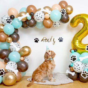 Dog Balloon Arch, Colour of Your Choice, Dog's Birthday, Dog Birthday Decorations, Dog Party, First Birthday, New Puppy, Instagram