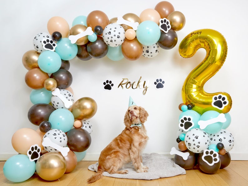 Dog Balloon Arch Colour of Your Choice Dogs Birthday Dog Birthday Decorations Dog Party First Birthday New Puppy Instagram