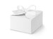 White Favour Boxes with Ribbon - Set of 10 - White Thank You Boxes - Wedding Favour Boxes - White Wedding Boxes - White Cake Boxes 