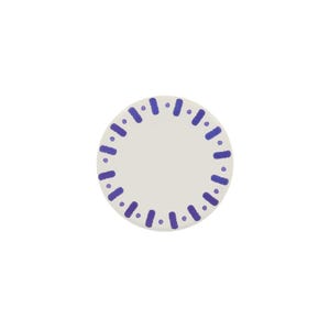 6 Pratos Pequenos de Cartão Azul e Branco Ø18cm, Pratos de Papel Azul e Branco, Mediterrâneo, Pratos de Papel de Verão, Pratos Azul Royal