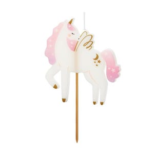 9cm Unicorn Birthday Candle, Large Unicorn Candle, Unicorn Candle, Unicorn Birthday Cake Decorations, Unicorn Decorations, Unicorn Cake Deco