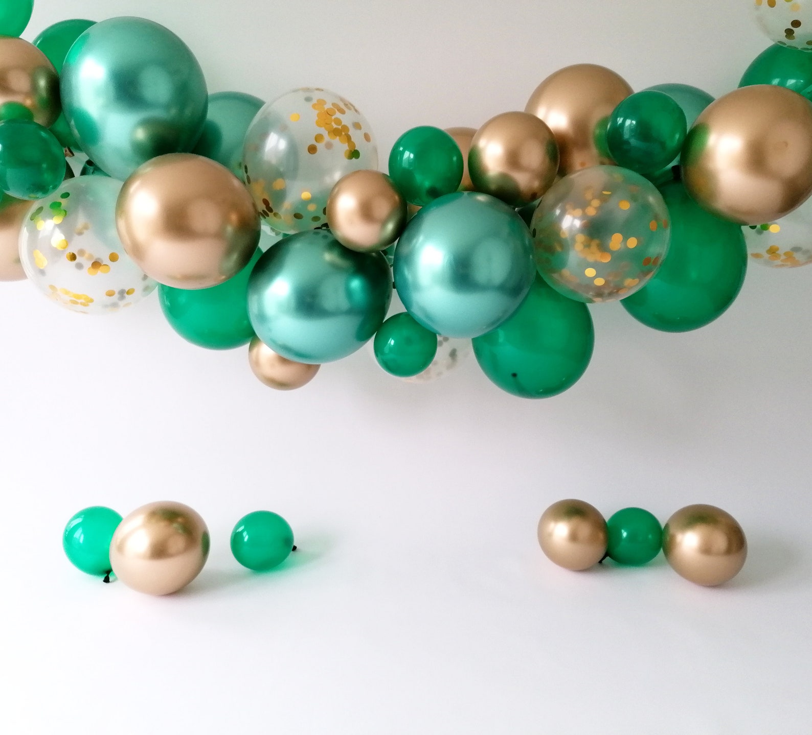 Green and Gold Balloon Garland Green Balloon Arch DIY Etsy