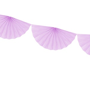 Long Lavender Fan Garland - 3m/10ft long and 30cm/12inch wide - Lavender Party Decor - Tissue Garland - Wedding - Birthday - Baby Shower