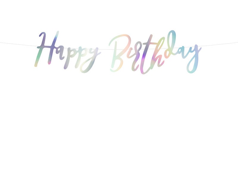xo, Fetti Pastel Happy Birthday Banner - 1 Piece | Rainbow Bday Party Decorations, Cute Birthday Decor, Sweet 16, 21st