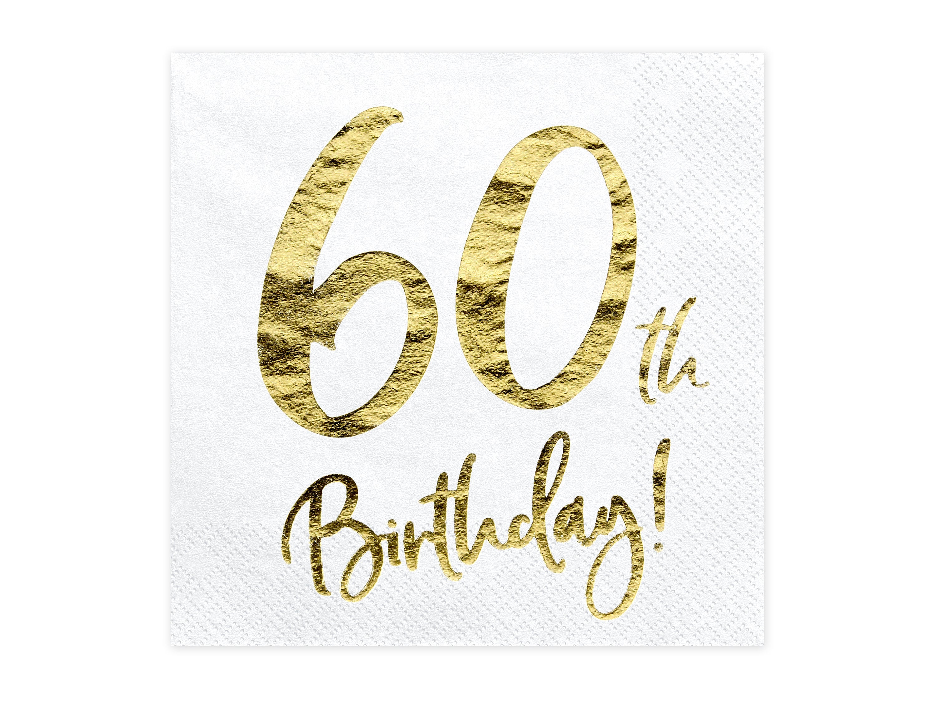 60 Stück Happy Birthday Servietten – Heißgeprägte Papierservietten Für Geburtstagsfeiern