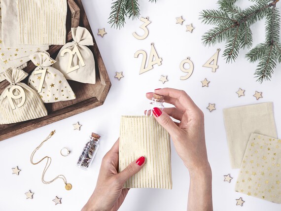DIY Advent Calendar Bags, Mini Santa Sacks Advent Calendar, Personalised Advent  Calendar, Complete DIY Advent Calendar Set, Create Your Own - Etsy Norway