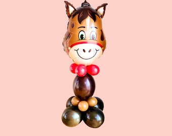 Giant Horse Balloon Sculpture - DIY 4.6ft Horse Balloon Display - DIY Kit - Farm Animals Decor - Horse Party - Barnyard Party