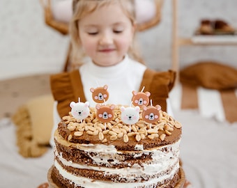 Bear Birthday Candles, Woodland Birthday Candles, Bear Candles, Polar Bear, Zoo Birthday Candles, Animal Candles, Woodland Birthday