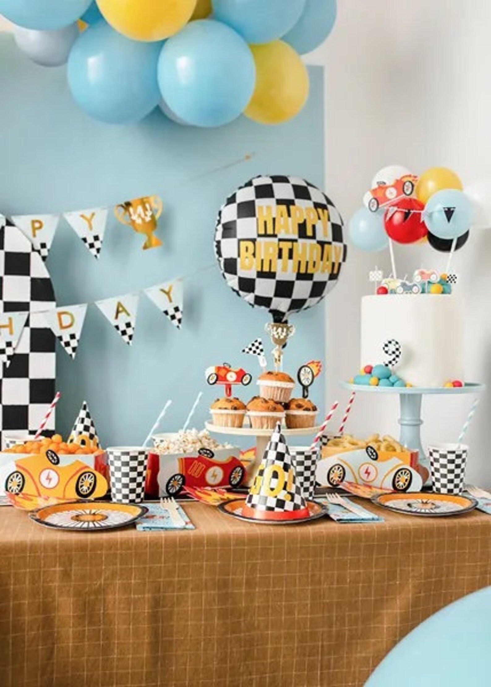 Extra Long Race Track Table Runner, Racing Table Runner, Party ...