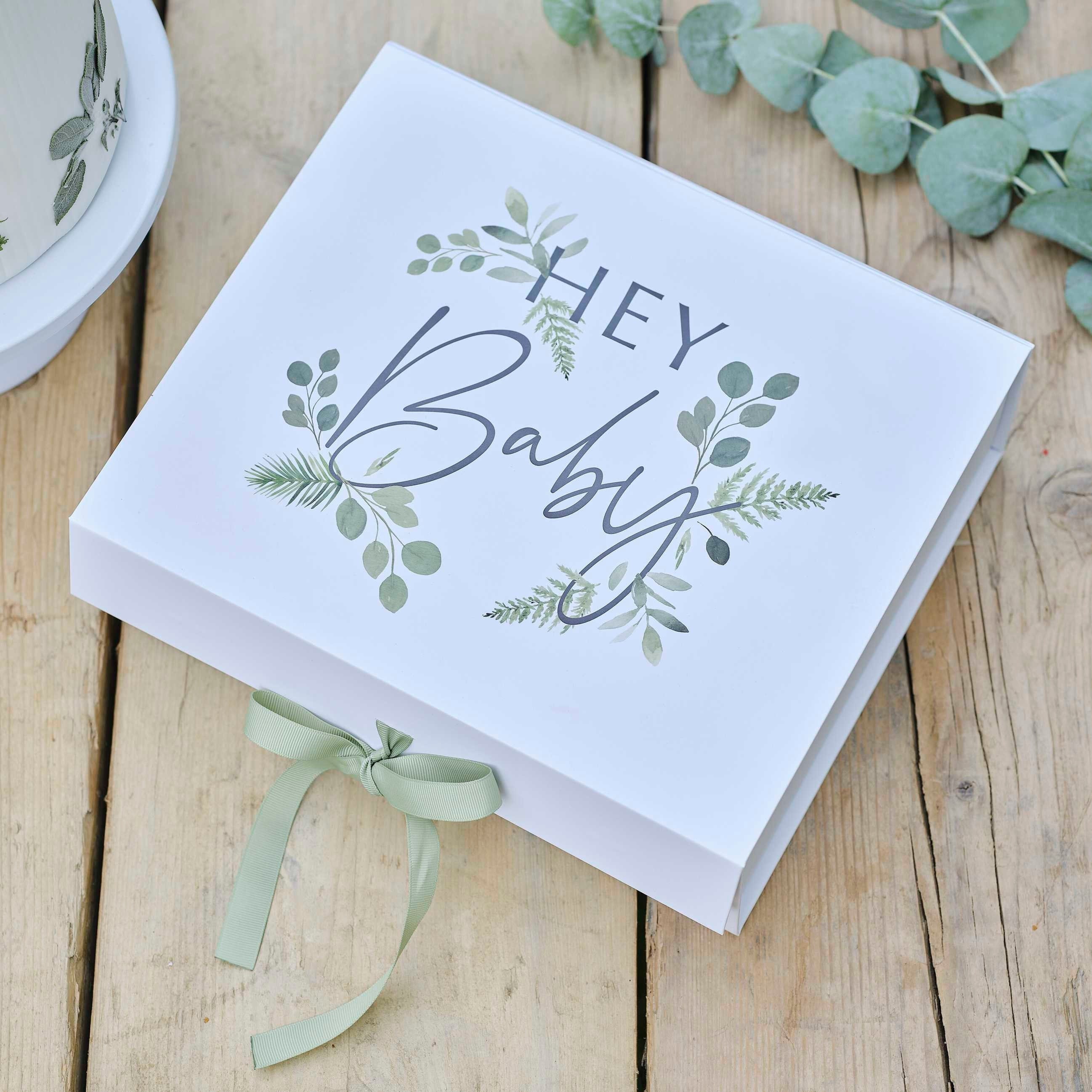 Hey Baby Gift Box, Baby Shower Decorations, Baby Shower Gift Box, Hey Baby Party Decorations, Botanical Gift Box, Mummy to Be