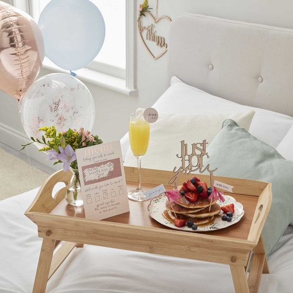 Parure de petit-déjeuner au lit personnalisable, Kit petit