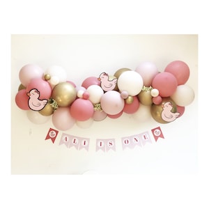 High Quality Pink Duck Balloon Arch, Pink Balloon Garland, Duck Balloon Garland, Pink Balloon Arch, Pink and Cream Garland, Duck Themed