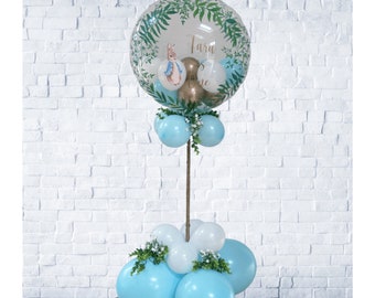 DIY Personalised Bunny Balloon Stand, Rabbit Balloon, Personalisable, Including Stand