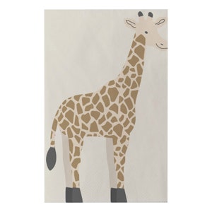 Serviettes en papier girafe écologiques, Serviettes Safari, Safari Party, Serviettes girafes, Vaisselle écologique, Vaisselle Safari, Wild One image 2