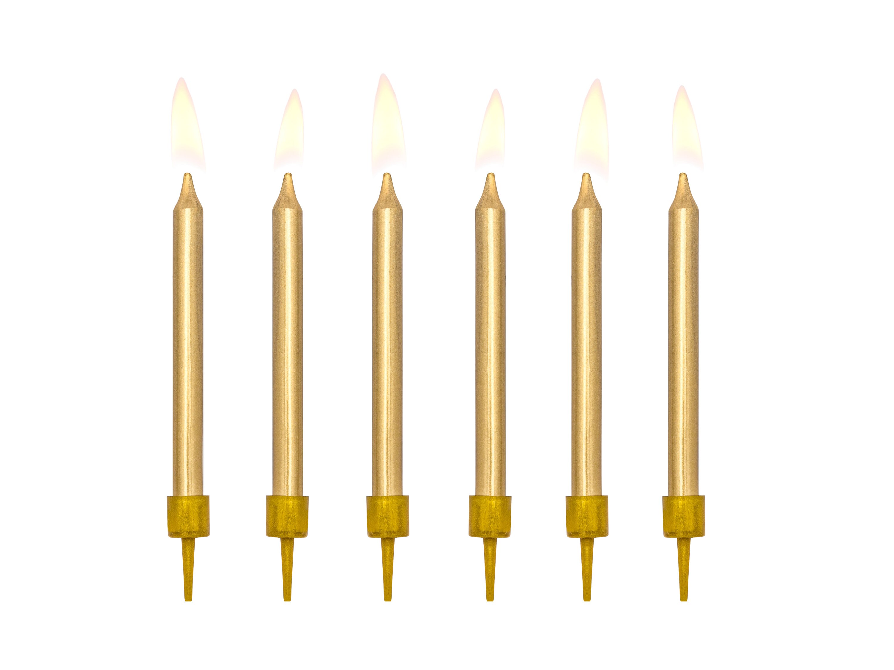 Gold Birthday Candles 6cm Gold Candles Gold Cake Etsy UK