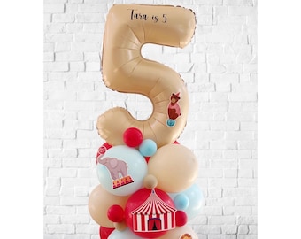 Einführungsangebot DIY große 50-Zoll-Zirkusballonskulptur, Ballonskulptur mit Zirkusmotiv, Zirkusgeburtstagsballon, Zirkusballon