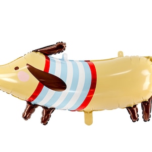 Giant Dachshund Balloon, 90cm, Cute Sausage Dog Balloon, Puppy Foil Balloon, Dog Party Balloon, Dogs Birthday Balloon, Kids Foil Balloon,