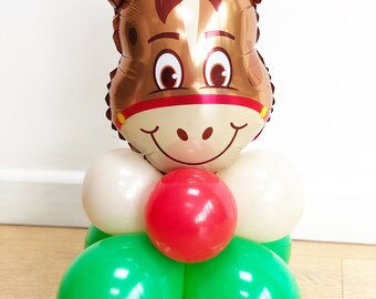 5 Palloncini A Forma Di Animali Della Fattoria, Mucca, Maiale