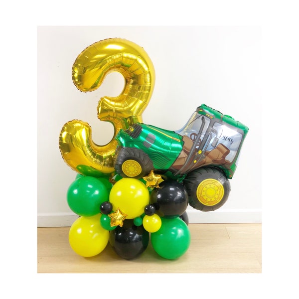 DIY Large Tractor Balloon Sculpture, Any Number, Tractor Balloon Stack, Tractor Sculpture, Tractor Balloons, Green Tractor Balloon, Farm