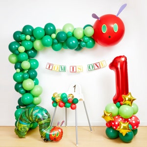 Hungry Caterpillar Balloon Arch, Hungry Caterpillar Birthday Decorations, Hungry Caterpillar Balloons, 1st birthday, First Birthday