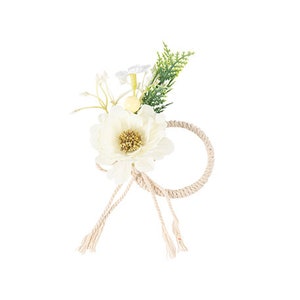 Artificial Flower Napkin Ring, Napkin Rings, Flower Napkin Holder, White Flower Napkin Rings, Artificial Flower Napkin Ring, Peony