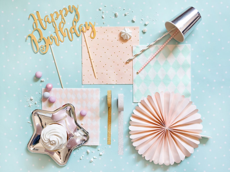 Pink With Gold Polka Dots Napkins Baby Pink Paper Napkins Etsy UK