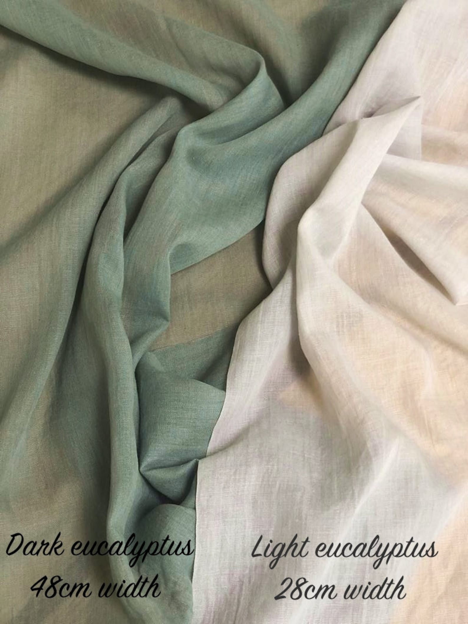 Beautiful Eucalyptus Green Table Runner 28cm/48cm Width Etsy