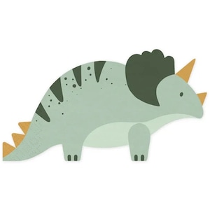 12 Dinosaurier-Papierservietten, Triceratops-Papierservietten, Dinosaurier-Geburtstagsparty, Dinosaurier-Dekoration, Dinosaurier-Party, Papierservietten