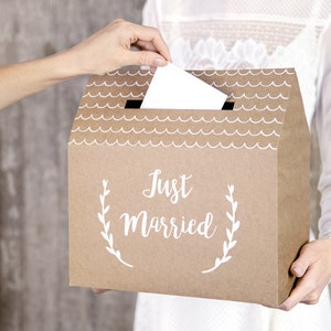 Caixa para cartões de casamento - Caixa de correio para casamento - Caixa para cartões de casamento - Caixa para cartões de recepção de casamento - Decoração rústica para casamento - Caixa para cartões de recém-casados