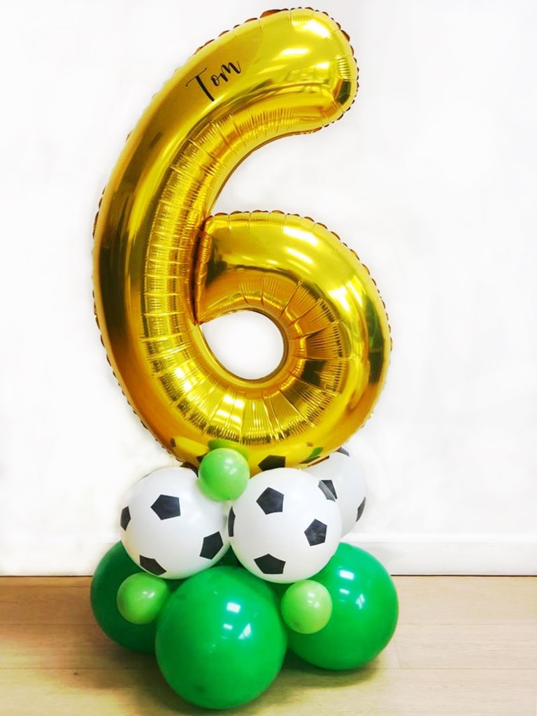 Fußball-Party-Ballons – 5-teiliges Set Mit Trophäe & Fußbällen, Folienballons Für Geburtstag & Sportpartys