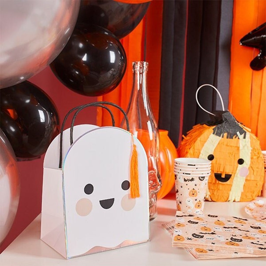 5 Ghost Treat Bag Halloween Party Bags Halloween Paper Etsy