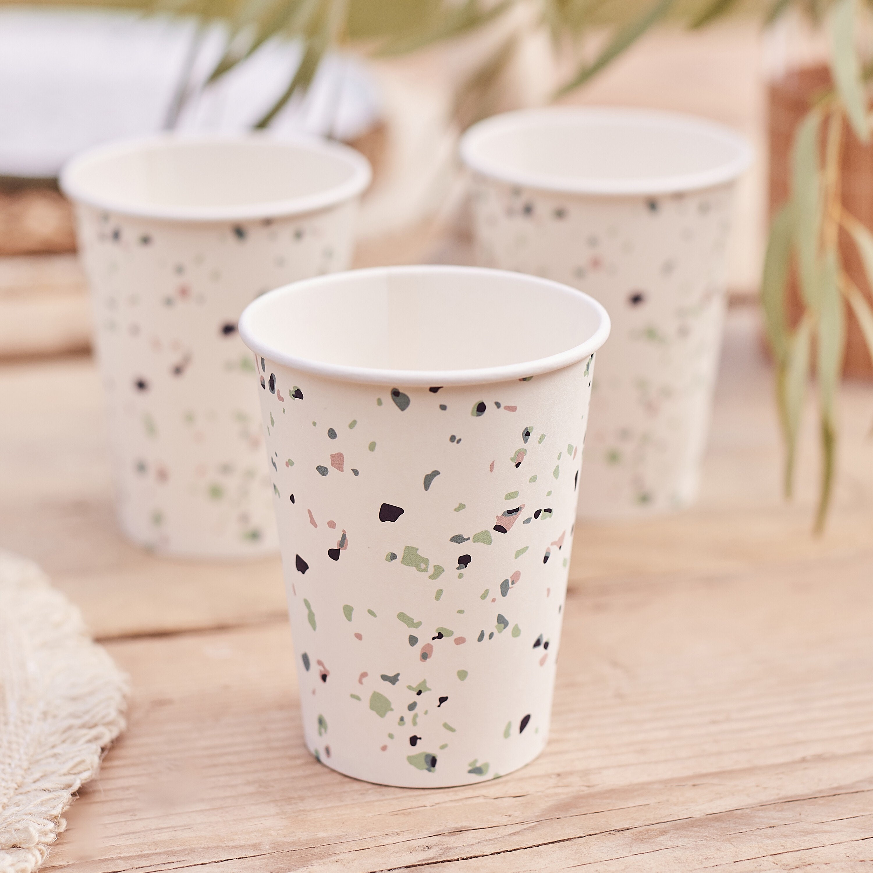 Eco-friendly Terrazzo Print Paper Cups, Party Paper Cups, Terrazzo Print  Cups, Eco-friendly Tableware, Stylish Paper Cups 