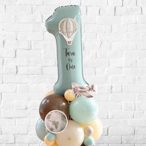 DIY Large 55" Vintage Travel Balloon Sculpture, Onderful World Balloon Stack, Vintage Travel Balloon Stack, Hot Air Balloon Stack