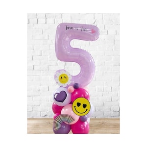 DIY Large 55" Good Vibes Birthday Balloon Sculpture, Girly Balloon Stack, Good Vibes Balloon Stack
