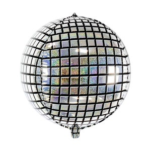  KatchOn, Silver Disco Ball Balloons - 22 Inch, Pack of 6, Iridescent Balloons, Silver Balloons for Iridescent Party Decorations