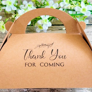 Conjunto de 10 caixas de agradecimento Kraft, caixas de bolo Kraft, decoração natural para casamento, caixas de agradecimento Kraft, casamento botânico