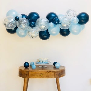 High Quality DIY Balloon Garland Kit, Including Confetti Balloons, Blue Balloon Garland, Blue Balloon Arch, Blue Balloon Cloud