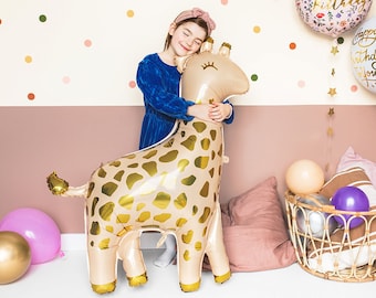 High Quality Foil Giraffe Balloon, Giraffe Balloon, Safari Party Balloons, Zoo Party, Wild One, Foil Balloons, 1st Birthday Balloon, Kids