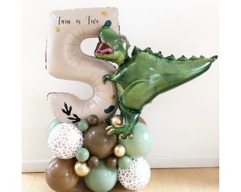 High Quality Large T-Rex Balloon Sculpture, Any Number, Dinosaur Balloon Stack, T-Rex Balloon Sculpture, Dino Balloons